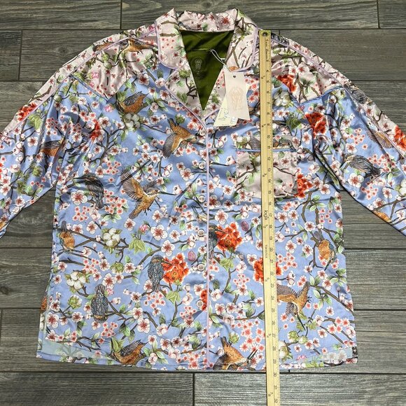 NWT $248 HAH X Free People Haht Satin Eco Pajama Set XL Violet Queen Fisher - Picture 11 of 16